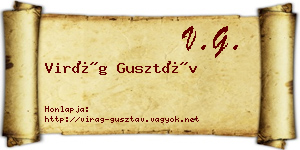 Virág Gusztáv névjegykártya